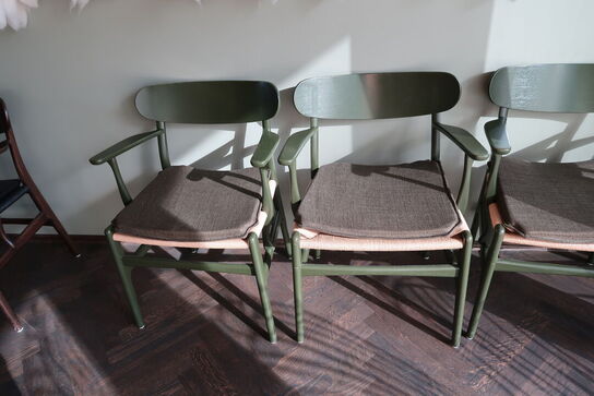 4 stk. spisebordsstole HANS J. WEGNER CH26 med stofhynder