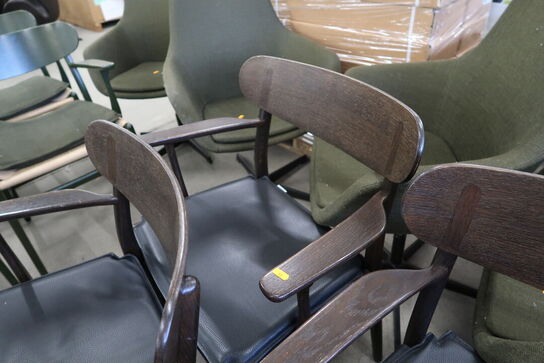4 stk. spisebordsstole HANS J. WEGNER CH26 med læderhynder