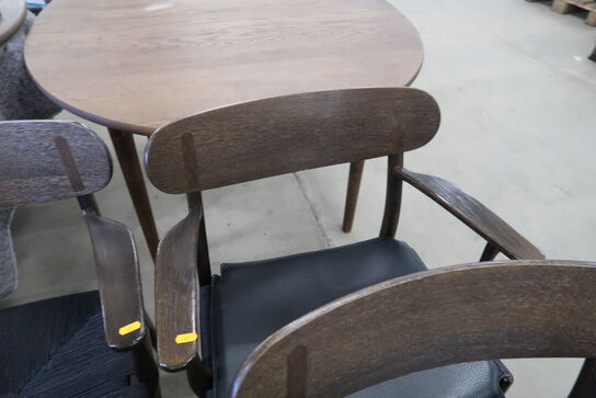 4 stk. spisebordsstole HANS J. WEGNER CH26 med 3 stk. læderhynder