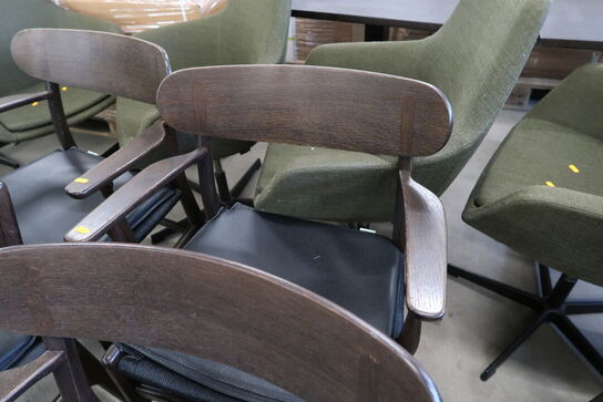 4 stk. spisebordsstole HANS J. WEGNER CH26 med læderhynder