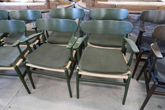 4 stk. spisebordsstole HANS J. WEGNER CH26 med stofhynder