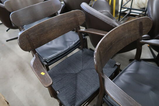 6 stk. spisebordsstole HANS J. WEGNER CH26 med 4 stk. læderhynder
