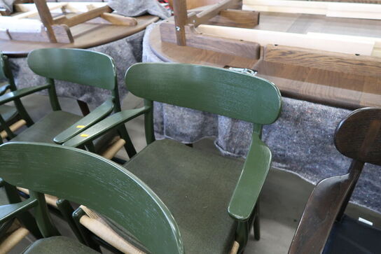 4 stk. spisebordsstole HANS J. WEGNER CH26 med stofhynder