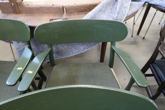 4 stk. spisebordsstole HANS J. WEGNER CH26 med stofhynder