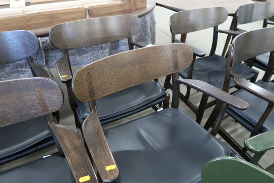4 stk. spisebordsstole HANS J. WEGNER CH26 med læderhynder