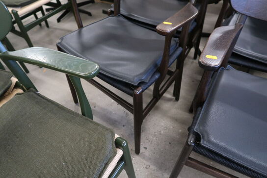 4 stk. spisebordsstole HANS J. WEGNER CH26 med læderhynder