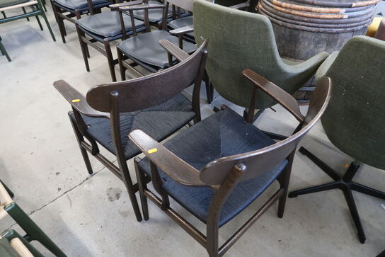 4 stk. spisebordsstole HANS J. WEGNER CH26 med 2 stk. læderhynder