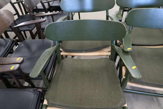 4 stk. spisebordsstole HANS J. WEGNER CH26 med stofhynder