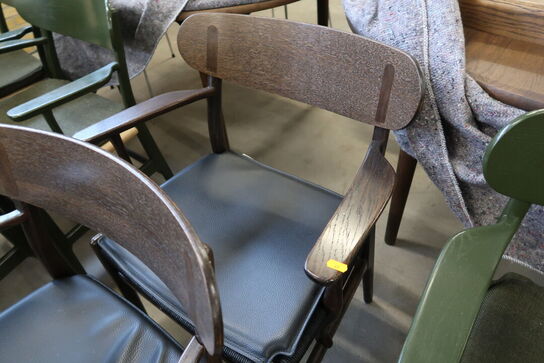 4 stk. spisebordsstole HANS J. WEGNER CH26 med 2 stk. læderhynder