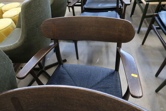 4 stk. spisebordsstole HANS J. WEGNER CH26 med 2 stk. læderhynder