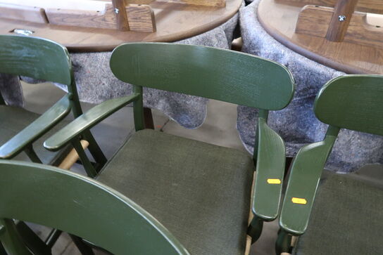 4 stk. spisebordsstole HANS J. WEGNER CH26 med stofhynder