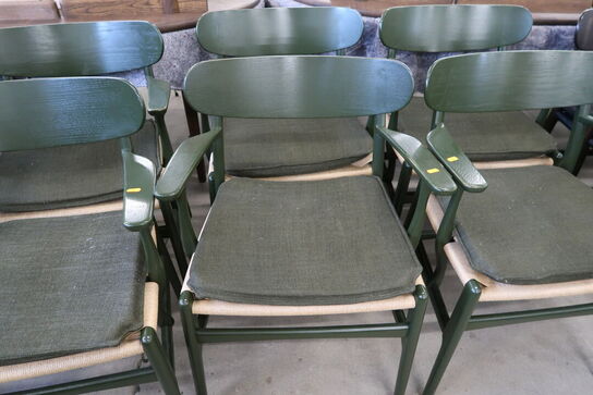 4 stk. spisebordsstole HANS J. WEGNER CH26 med stofhynder