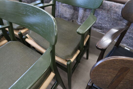 4 stk. spisebordsstole HANS J. WEGNER CH26 med stofhynder