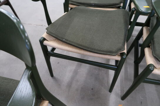 4 stk. spisebordsstole HANS J. WEGNER CH26 med stofhynder