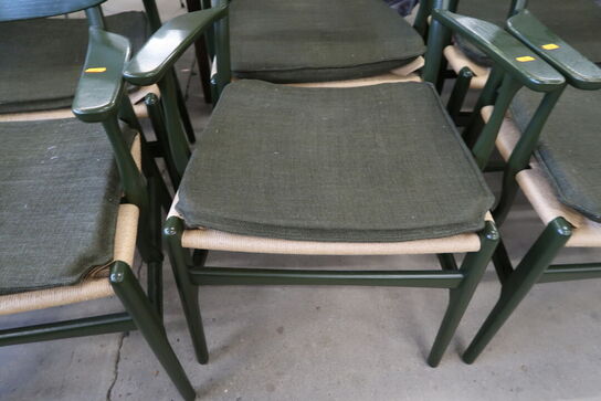 4 stk. spisebordsstole HANS J. WEGNER CH26 med stofhynder