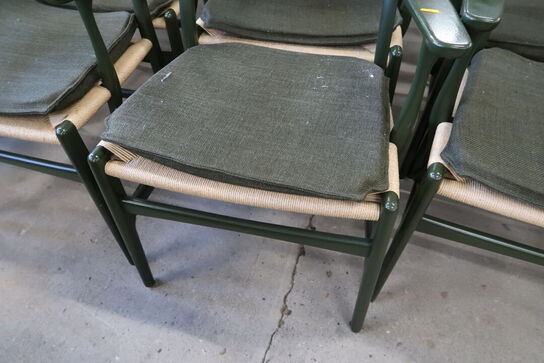 4 stk. spisebordsstole HANS J. WEGNER CH26 med stofhynder (læs beskrivelse)