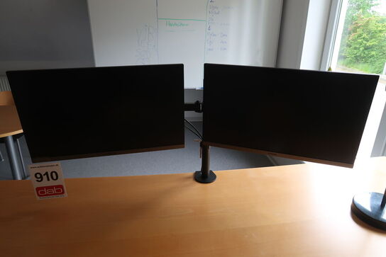2 stk. Samsung S24R350FZU 24tm LED skærme + arm