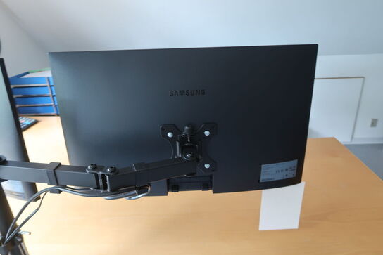 2 stk. Samsung S24R350FZU 24tm LED skærme + arm