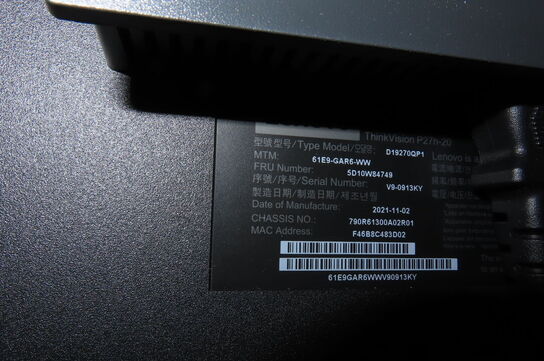 Computerskærm LENOVO samt rollermouse & tastatur