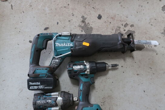 Bajonetsav, skruemaskine samt slagnøgle MAKITA 