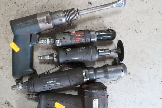 Trykluftsnøgle samt 4 stk. pneumatisk værktøj