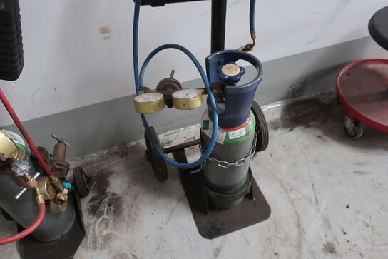 Flaskevogn samt gasflaske