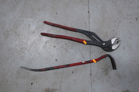 Brækjern samt vandpumpetang 