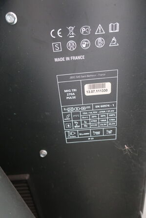 MIG/MAG Svejser IMS PRO MIG TRI 270A Pulse 