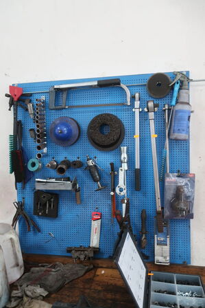 Værktøjstavle med indhold