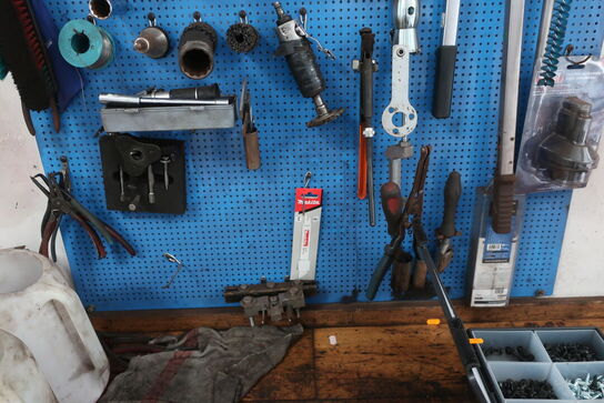 Værktøjstavle med indhold