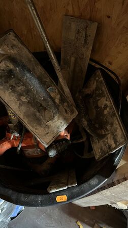 3 Stk. Blandemaskiner ATIKA RL 1000  + Murebalje med Mureredskaber