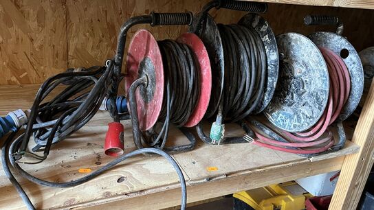 3 stk. Kabeltromler + Forlængerkabel med CEE Stik