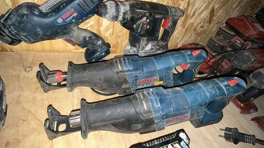 6 stk. Værktøj bl.a. Multicutter, Borehammer, Bajonetsav BOSCH
