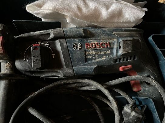 2 stk. Borehammer BOSCH GBH 221 Inkl. Transportkasse