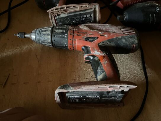 3 Stk. Boremaskiner HILTI +  7 Batterier + 2 Opladere