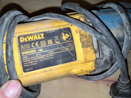 2 x Vinkelsliber ,  2 x Borehammer, 2 x Bajonetsav DEWALT 