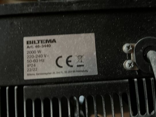 2 Stk. Varmeapparat BILTEMA