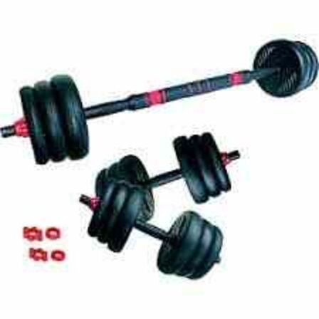 ASG Vægtsæt 15 kg. - Sort/Rød 