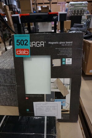 Naga magnetisk glastavle 60x40 - hvid 