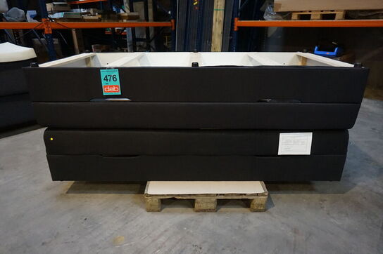 Nordisk fjer B90 seng med opbevaring 180x200 cm Antracit 