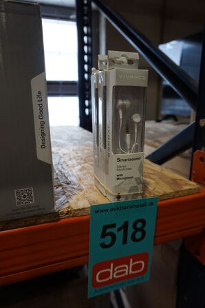 3 stk Vivanco Smartsound Headset Ledningsført Opkald/musik Hvid