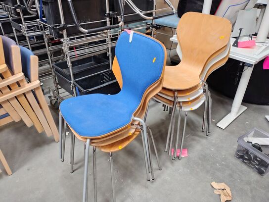 Ni assorterede skalstole