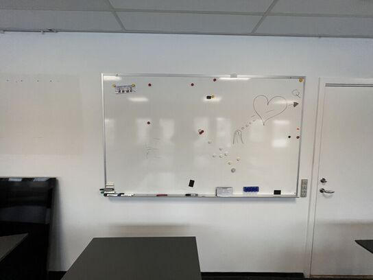 Fem whiteboards, assorterede.