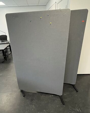 Seks støjskærme assorterede