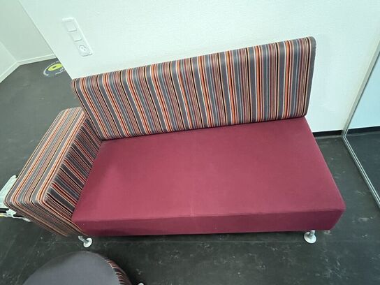 Orangebox Sofa og skammel. 