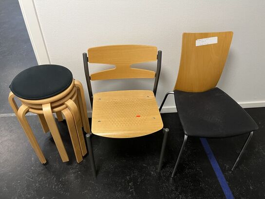 Skamler og stole assorterede
