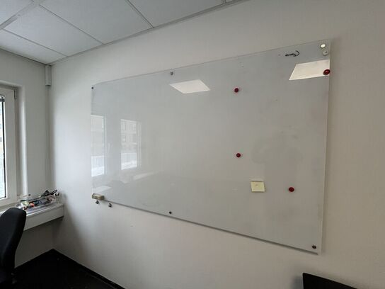 Stor glastavle, hvid. 