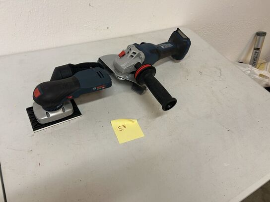 BOSCH Vinkelsliber GWS 180- 18V & BOSCH rystepudser GSS 13-18v