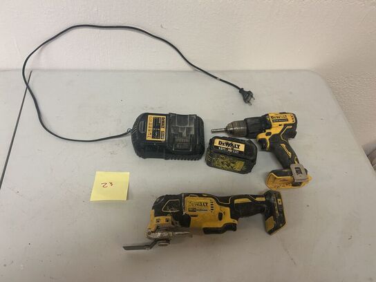 DEWALT Multicutter DCS355 & DEWALT Slagboremaskine DCD709