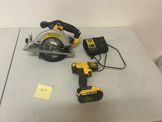 DEWALT Varmepistol DCE530 & DEWALT Rundsav DCS391